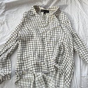 Topshop Petite Check Button Down 2P